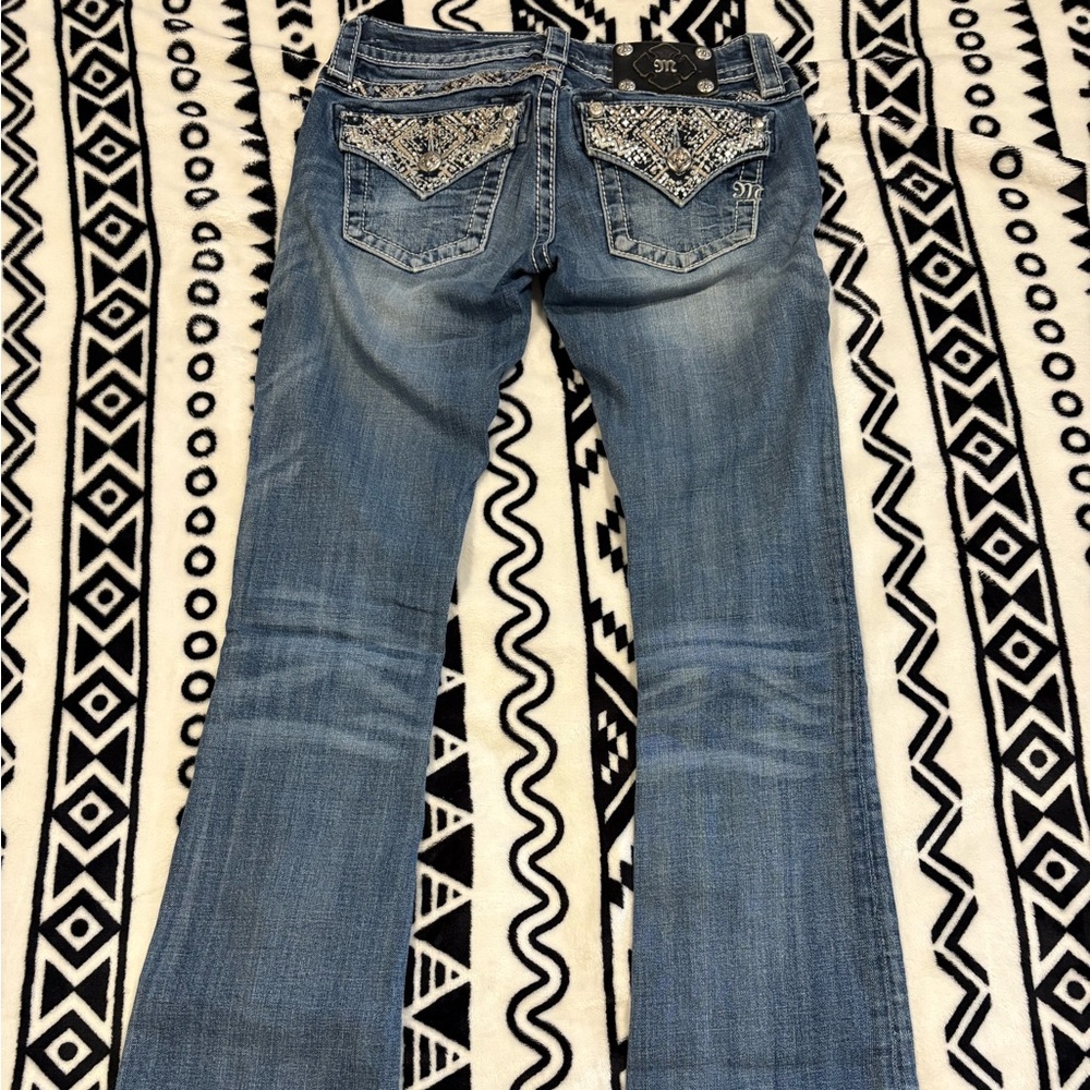 Miss Me Blue Flare Wide Leg Jeans